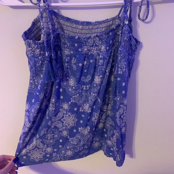 aeropostale blue tank top with tie strings - Picture 4 of 4